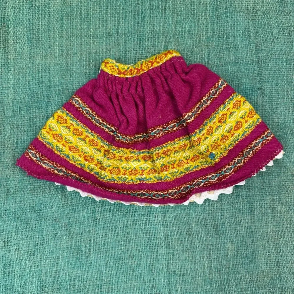 Handmade Peruvian Wool Textile Wall Hanging Embroidered 40x55 Inch